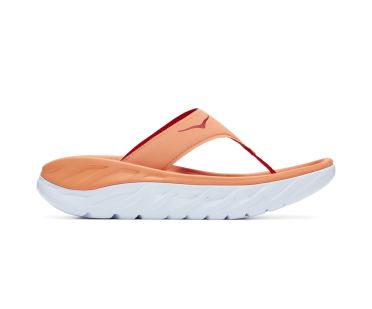 Hoka ORA Recovery Flip Orange/Weiss Damen 