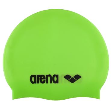 Arena Classic Silicone Badekappe Acid Lime/Black 