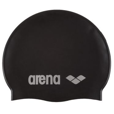 Arena Classic Silicone Badekappe Schwarz/Silber 