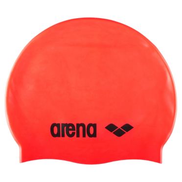 Arena Classic Silicone Badekappe Fluo Red/Black 