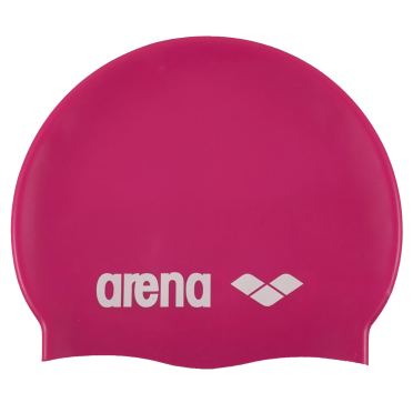 Arena Classic Silicone Badekappe Fuchsia/White 