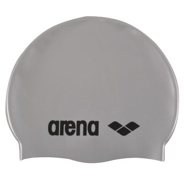 Arena Classic Silicone Badekappe Silber/Schwarz 