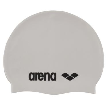 Arena Classic Silicone Badekappe Weiß/Schwarz 