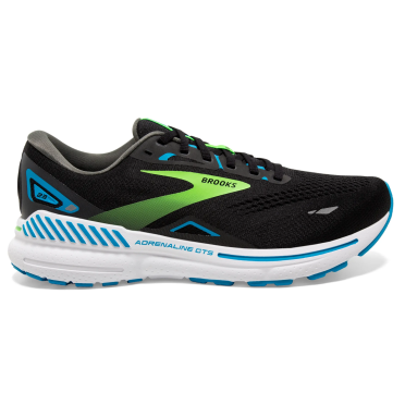 Brooks Adrenaline GTS 23 breit Laufschuhe schwarz/hawaiian ocean/grun Herren 