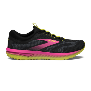 Brooks Revel 7 Laufschuhe Schwarz/Rosa/Lemon Tonic Damen 