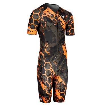 BTTLNS Typhon 2.0 HEXA trisuit kurzarm Artillery Green/Violent Orange Herren 