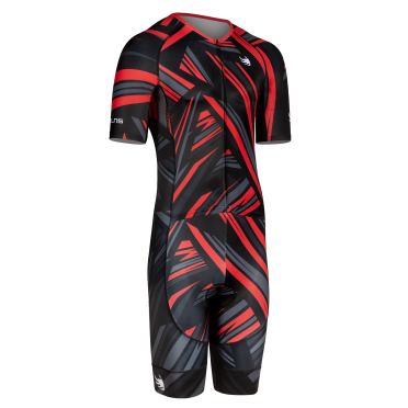 BTTLNS Typhon 2.0 OBLIQUE trisuit kurzarm Divine Black/Torment Red Herren 