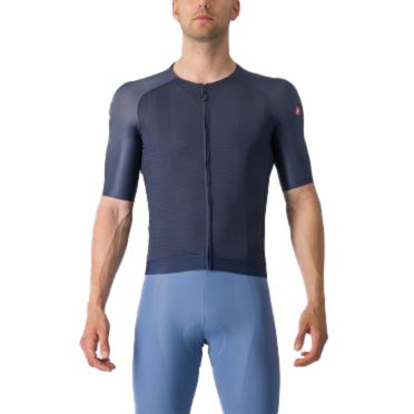 Castelli Aero Race 7.0 Radtrikot Kurzarm Belgisch blau Herren 