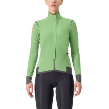 Castelli Alpha Flight RoS Langarm Radjacke Grun Damen 