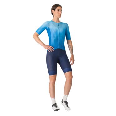 Castelli climbers a/c w jersey kurzarm blau damen 