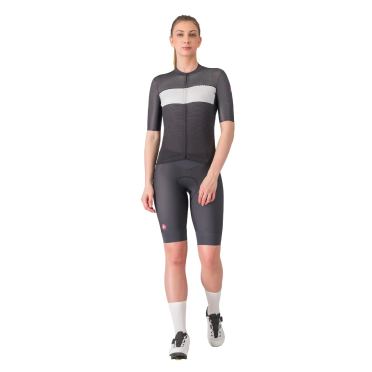 Castelli Elegante jersey kurzarm schwarz/silber damen 