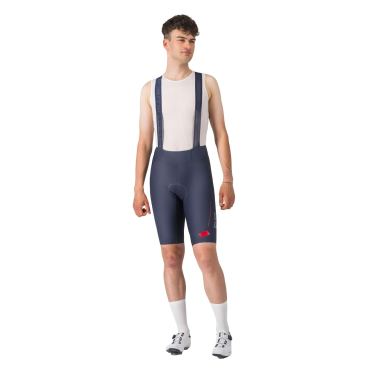 Castelli Espresso r--a/d bibshort blau herren 