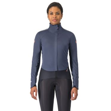 Castelli Alpha Doppio RoS Langarm-Radjacke Twilight Blue/Silver Reflex Damen 