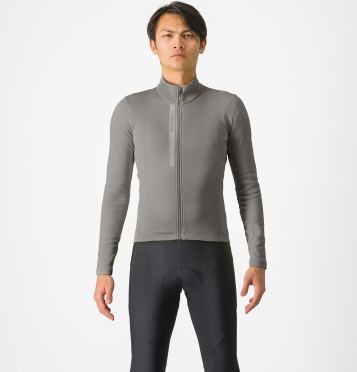 Castelli Entrata Thermal Radtrikot Lange Ärmel Gunmetal Gray/Silver Gray Herren 