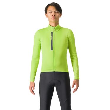 Castelli Entrata Thermal Radtrikot Lange Ärmel Electric Lime/Dark Gray Herren 