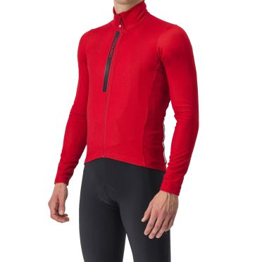 Castelli Entrata Thermal Radtrikot Lange Ärmel Rich Red/Black Herren 