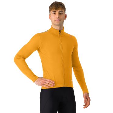 Castelli Espresso Luft Jacke lange mouw Lebendige Orange herren 