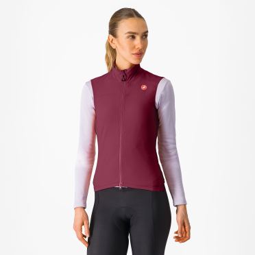 Castelli Espresso Weste ärmellos Tief Bordeaux Damen 