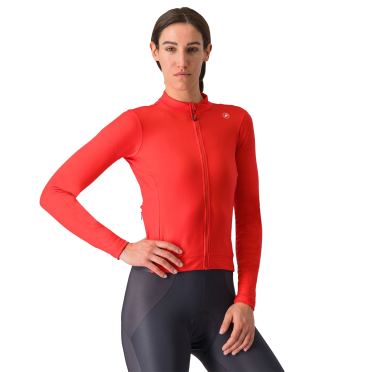 Castelli Espresso thermische fietsshirt lange mouw hibiscus damen 