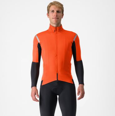 Castelli Gabba RoS 2 Kurzarm Radjacke Brilliant Orange/Silber Reflex Herren 