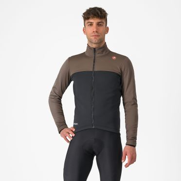 Castelli Estreko Langarm Radjacke Stein/Schwarz Herren 