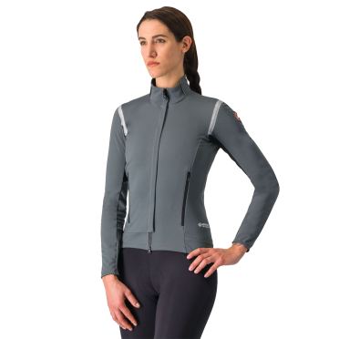 Castelli Perfetto RoS 2 lange mouw fietsjack Urban Grau/Silber Reflex dames 