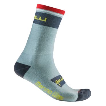 Castelli Quindici Soft Merino Radfahren Socken Verteidiger Grun Herren 