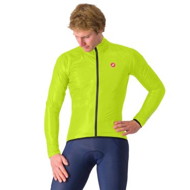 Castelli Squall Shell Jacke lange mouw Electric Lime/Silver Reflex herren 