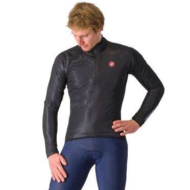 Castelli Squall Shell Jacke lange mouw Hell Schwarz/Silbergrau herren 