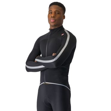 Castelli Ultra Regencape lange mouw Schwarz/Silber Reflex 