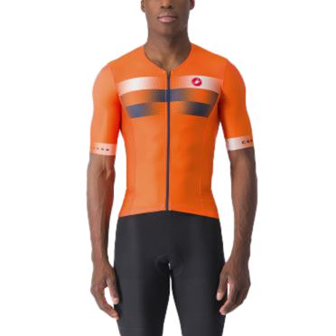 Castelli Free speed 2 race Tri Top Orange/Blau Herren 