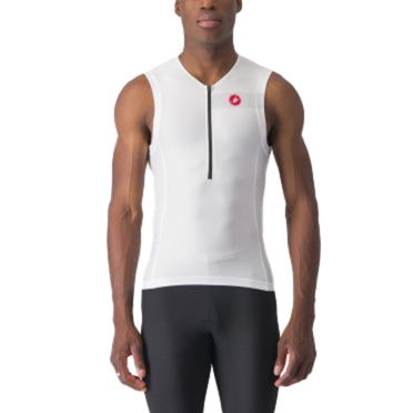 Castelli Free tri 2 ärmelloses Top Weiss/Schwarz Herren 