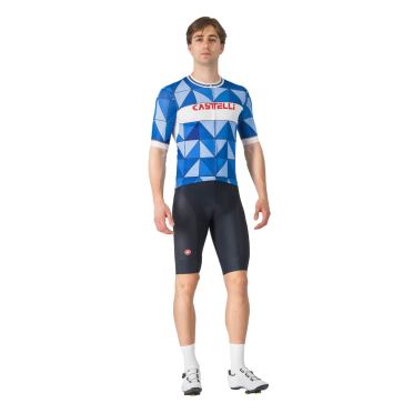 Castelli Heritage jersey radtrikot kurzarm blau herren 