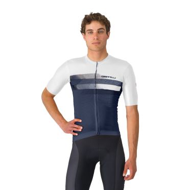 Castelli Simbolo jersey radtrikot kurzarm blau/weiß herren 