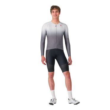 Castelli upf jersey radtrikot langarm grau herren 