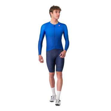 Castelli upf jersey radtrikot langarm blau herren 