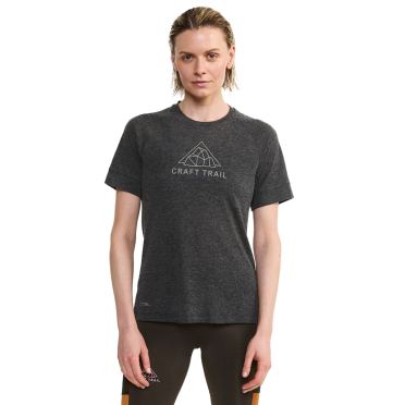 Craft Advanced trail wolle ss T-Shirt Schwarz/Melange damen 