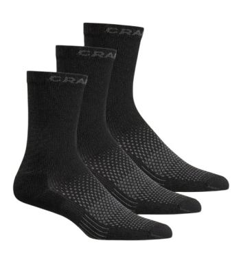 Craft CORE high dry sock 3-pack schwarz unisex 