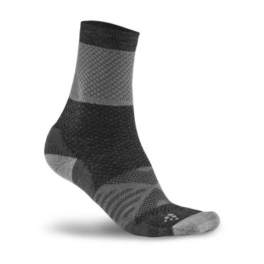 Craft Advance xc warme Socke Asphalt/Weiss 