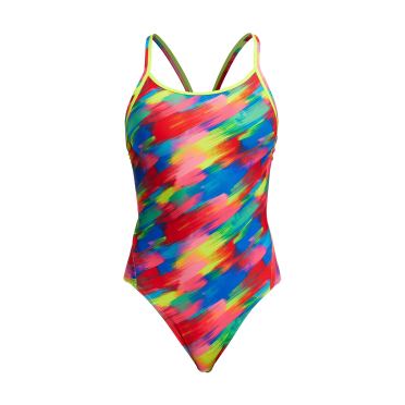 Funkita Stroked Diamond Back Badeanzug Damen 