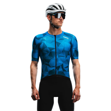 Fusion TEMPO! TWO Cycling Jersey Blau Unisex 