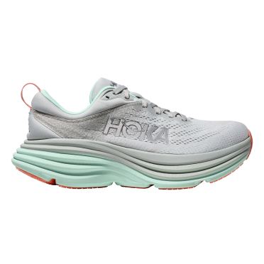 Hoka Bondi 8 Laufschuhe Grau/Orange Damen 