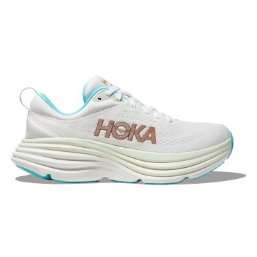 Hoka Bondi 8 Laufschuhe Weiss/Lichtblau damen 