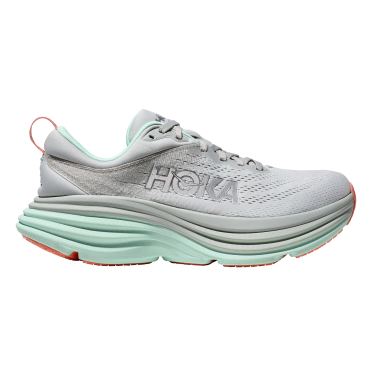 Hoka Bondi 8 wide Laufschuhe Grau/Grun Damen 