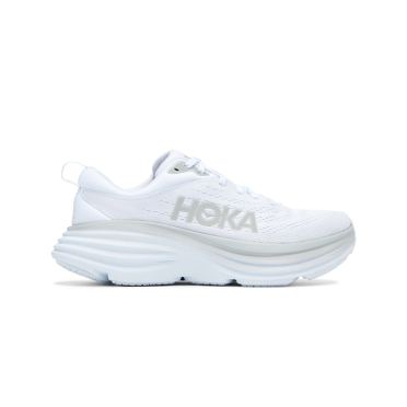 Hoka Bondi 8 wide Laufschuhe Weiss Damen 