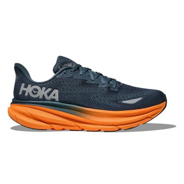 Hoka Clifton 9 GTX Laufschuhe Stormy Skies/Orange Herren 