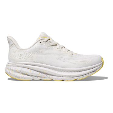 Hoka Clifton 9 wide Laufschuhe Weiss Damen 