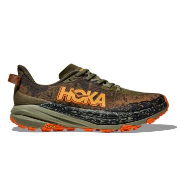 Hoka Speedgoat 6 Laufschuhe antik oliv/kürbis Männer 