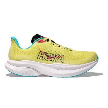 Hoka Mach 6 Laufschuhe yuzu/cielo blau Herren 