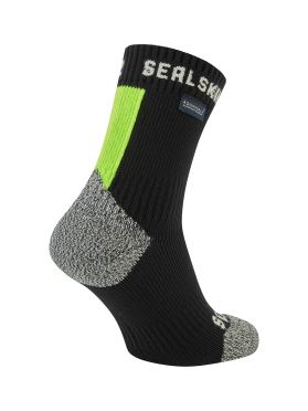 Sealskinz Dunton All weather Radsocken mit Hydrostop Schwarz/Neon Gelb 